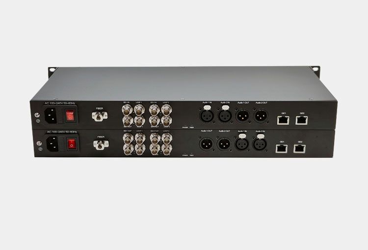 4 x 3G-SDI + Balanced Audio + Gigabit Ethernet