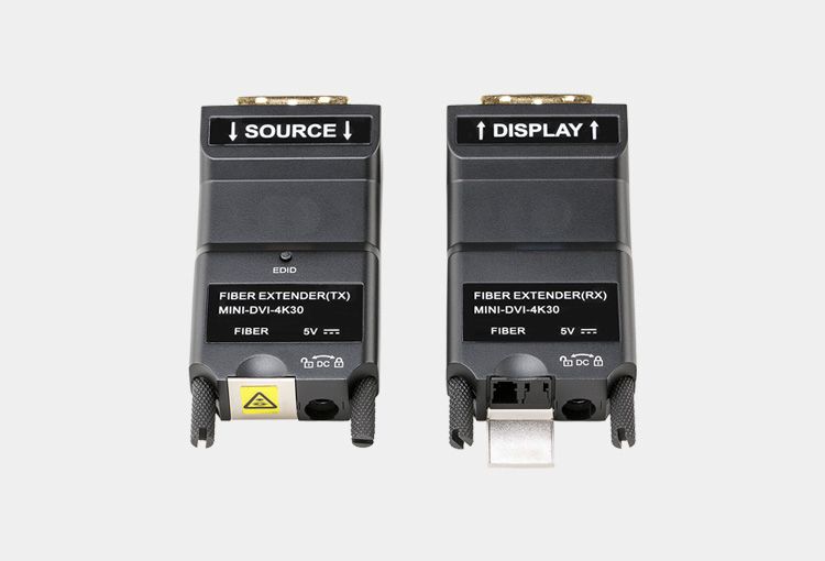 Mini DVI over Fiber Extender 4K@30Hz